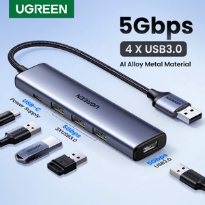 Hub chia USB 3.0 Type-A ra 4 cổng USB 3.0 Ugreen 20805