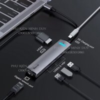 HUB chuyển Baseus Mechanical Eye 6-in-1 Smart Hub cho Smartphone/ Laptop/ Macbook (Type-C to 3x USB 3.0, HDMI 4K, LAN)