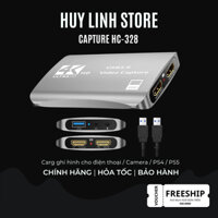 Hub chuyển capture HDMI hỗ trợ độ phân giải 4K USB 3.0 sử dụng cho PS4/PS5/Xbox điện thoại Livestream HC-328