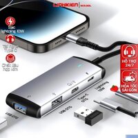 Hub chuyển chân lightning ra tai nghe Type-C Sạc USB 3.0 MH317 bàn phím chuột cho iPad, Phone 14 13 12 11 X 9 8