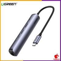 Hub chuyển chính hãng USB-C Sang HDMI + USB 3.0*2 + RJ45 + PD Ultra Slim Ugreen 10919
