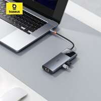 Hub Chuyển Đa Năng Baseus Metal Gleam Series II 10 in 1 Cho Macbook Laptop iPhone Samsung (Type c to HDMI USB RJ45 SD/TF PD 100W 3.5mm)