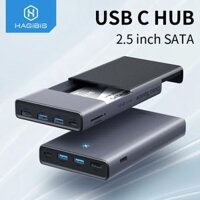 HUB chuyển đa năng Hagibis USB C HUB with Hard Drive Enclosure 2.5 SATA to USB 3.0 Type C Adapter for External SSD Disk HDD case