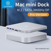 HUB chuyển đa năng Hagibis USB C Hub for Mac mini M1/M2 with HDD Enclosure 2.5 SATA NVME M.2 SSD HDD Case to USB C Gen 2 DP SD/TF docking station