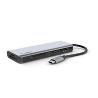 Hub chuyển đổi Belkin 7 trong 1 USB-C Multiport - HDMI 4K 30Hz, 100W PD, 2xUSB-A 3.0, 3.5 mm audio, SD 3.0,microSD 3.0
