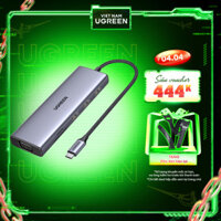 Hub chuyển đổi Type C UGREEN 9 in 1| HDMI 4K UHD| USB 3.0 | Bảo Hành 18 Tháng | 15600 90119