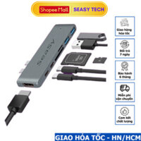 Hub Chuyển Đổi USB Type C Thunderbolt 3 7 in 1 SeaSy,1 HDMI 4K,1 Thunderbolt, 1 TypeC, 2 USB 3.0, Khe Đọc Thẻ Nhớ SD/TF