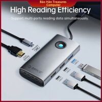 Hub đa năng 6 trong 1 cổng Type C - Hub USB Type C HDMI 4K ORICO PW11-6PCR-GY - Hàng Chính Hãng