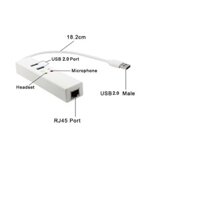 Hub Đa Năng Chia 2 Cổng Usb 2.0 + Card Âm Thanh + Lan Rj45 - Bộ Chia Cổng Usb Đa Năng