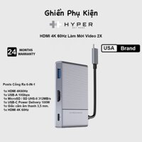 Hub HyperDrive Gen 2 6IN1 Dành Cho Macook/iPad Pro/PC/Devices - G206