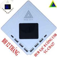 Hub sạc usb YC-CDA27 6 cổng USB 2 type C