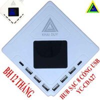 Hub sạc usb YC-CDA27 6 cổng USB 2 type C