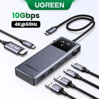 Hub Ugreen 35998 Uno 6 trong 1 hỗ trợ 4K@60Hz, 10Gbps, PD 100W với cổng USB-A, USB-C,