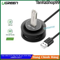 Hub Ugreen USB 2.0 4 cổng tốc độ cao chính hãng 20277 dây dài 1m