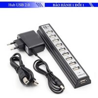 Hub USB 2.0 có 10 cổng hỗ trợ nguồn ngoài cho máy tính PC,Laptop