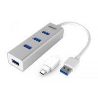 Hub USB 3.0 4 Ports & Đầu Đổi Type-C Unitek (Y 3082B)