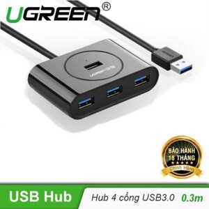 Hub USB 3.0 ra 4 cổng Ugreen 20290 - 30cm