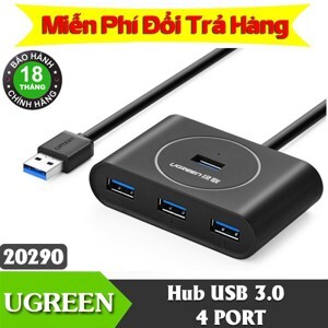 Hub USB 3.0 ra 4 cổng Ugreen 20290 - 30cm