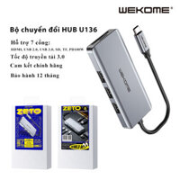 HUB USB 3.0 U136 Hàng Nhập Khẩu WEKOME cho laptop - Cổng chuyển đổi HUB USB Type-C-USB2.0HDMIUSB3.0SDTFPD - Hub chuyển đổi 136