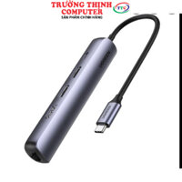Hub USB-C Sang HDMI + USB 3.0*2 + RJ45 + PD Ultra Slim Ugreen 10919