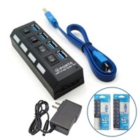 HUB USB CHIA 7 CỔNG (CÓ ADAPTOR NGUỒN)