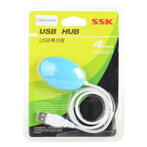 Kết quả hình ảnh cho Hub USB 4port SSK017