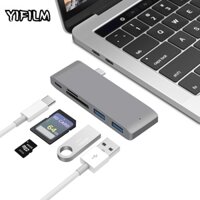 Hub + USB TYPE C 4K HDMI USB 3.0 3.5mm Cho Tai Nghe 2023 2022 MacBook Pro M2 M1 air 2020 A2681 A2779 A2780