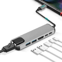 Hub USB Type-c cho Samsung Dex, Macbook - HDMI, Ethernet, USB3.0, Type-c - 6in1