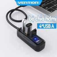 Hub Vention Chia 4 Cổng USB 2.0 Cho Laptop/ Máy Tính/ Huawei Matebook/ HDD