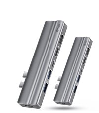 Hub Wiwu 8 In 1 T9 USB-C - USB 3.0 - HDMI - SD - Khe cắm TF - Type-C, Bộ Chuyển Đổi Đầu Ra Video HD 4K - Hàng Chính Hãng