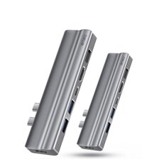 Hub Wiwu 8 In 1 T9 USB-C - USB 3.0 - HDMI - SD - Khe cắm TF - Type-C, Bộ Chuyển Đổi Đầu Ra Video HD 4K - Hàng Chính Hãng