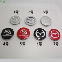 Hubcap áp dụng cho logo bánh xe Mazda 3 Mazda 6 Mazda 2 logo hubcap 52mm / 56mm 4 chiếc