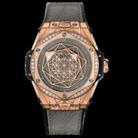 HUBLOT BIG BANG ONE CLICK SANG BLEU KING GOLD GREY DIAMONDS (LƯỚT 99%)