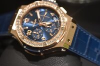 Hublot Bigbang Chronograph Gold Blue Diamonds 41 mm – 341.PX.7180.LR.1204