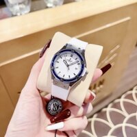 Hublot Geneve |Nữ Giới |Đính Đá Xanh |Dây Silicone Trắng |Máy Pin (Máy Quartz) |Size 34mm
