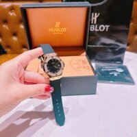 Hublot Geneve |Nữ Giới |Rose Gold |Đính Đá |Dây Silicone Đen |Máy Pin (Máy Quartz) |Size 34mm