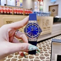 Hublot Geneve |Nữ Giới |Rose Gold |Đính Đá |Dây Silicone Xanh |Máy Pin (Máy Quartz) |Size 34mm