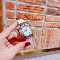 Hublot Geneve |Nữ Giới |Silver |Đính Đá |Dây Silicone Trắng |Máy Pin (Máy Quartz) |Size 34mm