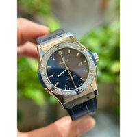 HUBLOT Xưởng TW Máy Nhật Xịn 40mm  - Phiền Bản Tinh Chỉnh Vành Nhựa màu Xanh