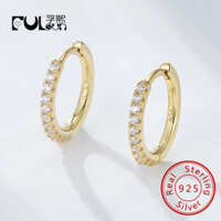 Huggie Bông Tai Vòng Còng Bông Tai Trang Sức Vàng Sterling Mạ Bạc Cz Cubic Zirconia Kỳ Lân Bạc 925 Zircon GTC