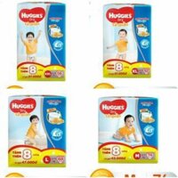 [HUGGIES CỘNG MIẾNG]Tả Dán/Quần HUGGIES DRY SUPER JUMBO M76/L68/XL62/XXL56