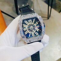 Hugi Đồng Hồ Nam Dáng Thùng Đính Đá H408 Đính Đá Sáng Thời Trang Cá Tính Sang Trọng. Watch Đeo Tay