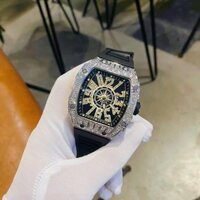 Hugi Đồng Hồ Nam Hugi H408 Đính Đá Sáng Sang Trọng Dáng Thùng Thời trang Đeo Tay. Watch