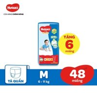 [HUGMAR33B-10% max 60k đơn 400k] TÃ Quần Huggies Tràm Trà Tự Nhiên Dry M42/L38/XL32/XXL28 + Tặng 6 miếng:M42