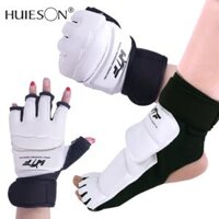 【Huieson】 bảo vệ tay và chân Taekwondo, bảo vệ tay và chân, bảo vệ mu bàn chân trẻ em, thi đấu huấn luyện cho người trưởng thành, đấm bốc, bảo vệ tay và chân SANDA