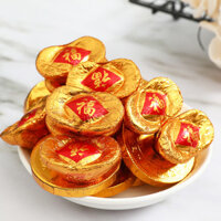 Huifuyuan đồng xu vàng sô cô la 500g thỏi vàng nguyên chất Sữa Đen nút thắt đám cưới kẹo cưới trái cây đồ ăn nhẹ số lượng lớn