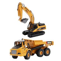 HUINA 1611 1:50 Alloy Excavator Dump Set for Childrens Toys