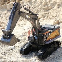 Huina 592 Điều Khiển Từ Xa Hợp Kim Máy Xúc 22 Kênh Kỹ Thuật Xe Máy Xúc Máy Xúc Lớn Trẻ Em Đồ Chơi M