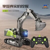 Huina 593 điều khiển từ xa hợp kim máy xúc kỹ thuật xe điện mô phỏng thủy lực trục vít máy xúc đồ c