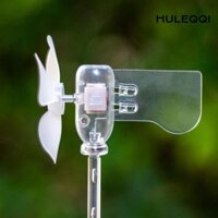 Huleqi Cối Xay Gió Nhỏ, Đèn LED Phát Điện Gió Đi An Toàn, Đồ Trang Trí Bằng Nhựa Cao Cấp Cối Xay Gió Mini Trang Trí Xe Hơi
